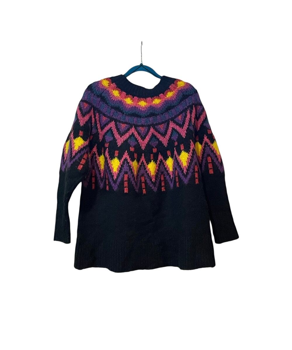 Zara Knit Womens Crewneck Sweater Tunic Small Oversized